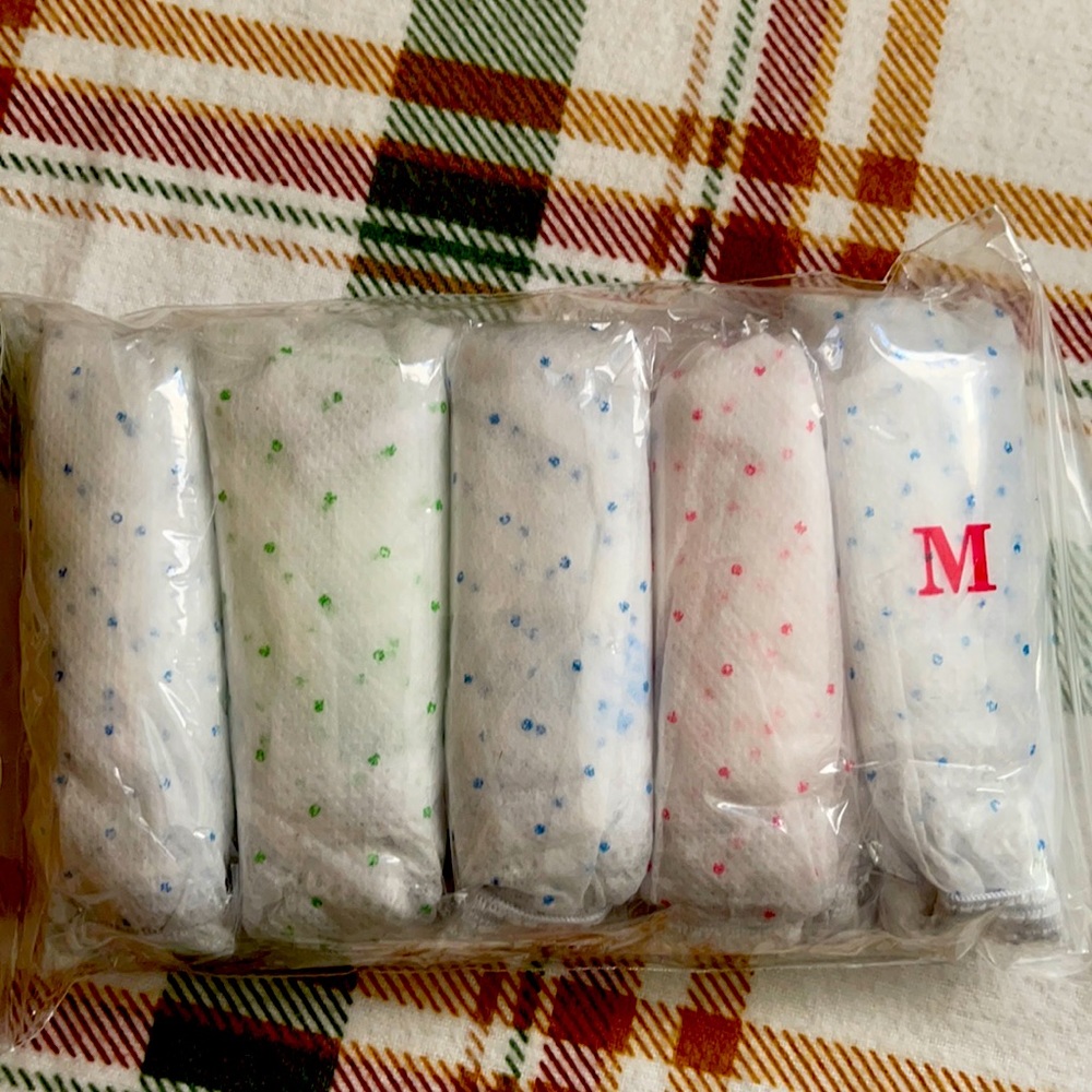 Women’s Disposable cotton underwear, 5 pc size M, single packaged,